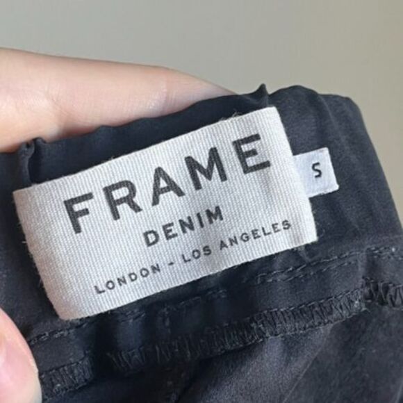 FRAME Women's Flowy Drawstring Shorts in Black Size SMALL - Picture 4 of 4